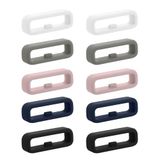 kwmobile 10x Horloge band lusje geschikt voor 18mm Smartwatch Strap (Universal) lus bandje voor Fitness tracker en smartwatch van silicone - meerkleurig