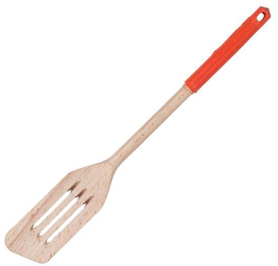 Fackelmann Keukenspatel met openingen 34 cm Wood Edition
