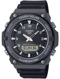 Casio Zonne-energie horloge AQ-S820W herenmodel zwart analoog-digitaal kunststof waterdicht tot 10 bar