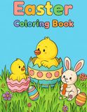Easter Coloring Book for Kids Ages 4-8: Cute Bunnies, Chicks, Eggs, Baskets and Spring Scenes