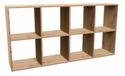 Topeshop Malax 2X4 Artisan Étagère en bois naturel 8 étagères 147 x 75 x 30 cm