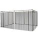 Outsunny Moustiquaire pour pavillon 3 x 4 m 4 paroirs latérales avec zips tissu polyester maille nylon noir et crème