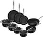 Cook and Pan Cook & Pan Honey 9-Delige Pannenset Zwart
