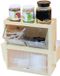 Merkloos Boîte de rangement pour sachets de thé, support mural, gain de place, boîte à thé pour capsules de café, snacks, maison, boîte à thé pour organisateur de sachets de thé (jaune crème)