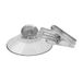 Merkloos / Sans marque Zuignap met ophang klem - 5x - kunststof - 4 cm - raam/deur bevestiging - Feestversiering ophangen - Ophangclips