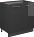 Vicco Keukenonderkast Fame-Line, Antraciet Hoogglans/Antraciet, 80 cm marmer werkblad