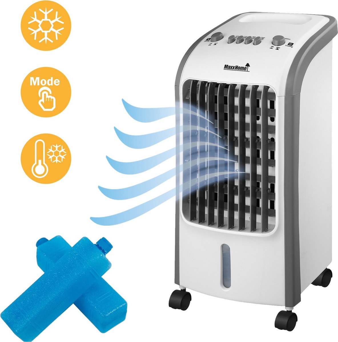 MaxxHome Mobiele Luchtkoeler Coolstar Aircooler 4L Ventilator 3in1