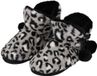 Apollo Pantoffels/sloffen luipaard print - dames - grijs - maat 39-40