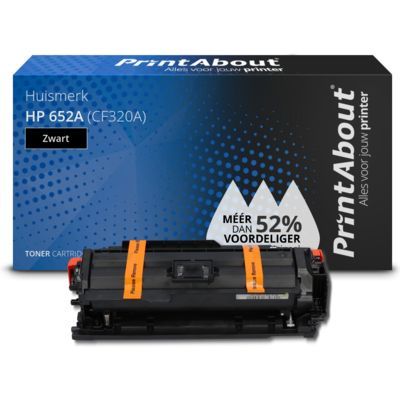 PrintAbout Huismerk HP 652A (CF320A) Zwarte Toner | 12.000 Pagina's | Compatibel