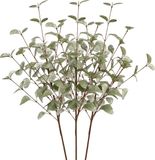 DK Design Kunstbloem Eucalyptus tak Silk - 3x - 72 cm - Jade groen