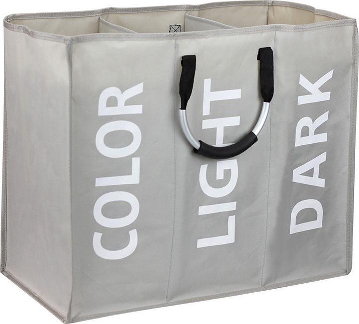 TDR - Wasmand met 3 vakken - 94L - Grijs