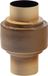 WOOOD Orba Vaas 32x22 cm - Metaal - Hoogglans Zand