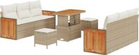 vidaXL Banc de jardin beige et crème