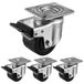 Set de 4 roulettes pivotantes pour meubles lourds, capacité de charge 2000 kg
