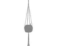 LECHUZA Macramé Cotton PURE 120 - Plantenhanger - 120 cm lengte - grijs - 100% katoen
