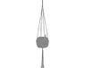 LECHUZA Macramé Cotton PURE 120 - Plantenhanger - 120 cm lengte - grijs - 100% katoen
