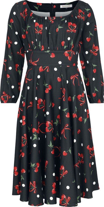 Banned Dames Midi-jurk - zwart