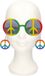 Widmann Set de déguisement Sixties/Hippie/Flower Power Boucles d'oreilles Peace et lunettes de soleil