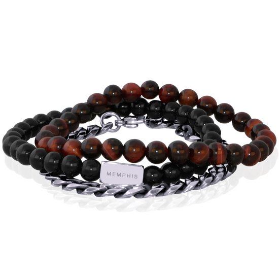 Memphis TRIO Herenarmbanden set The Warrior-21cm