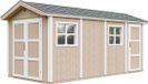 Timbela M915C-TERRA BROWN Abri de jardin - 11,47 m² - Bois - Marron - Toit à deux pans - Sol et peinture inclus