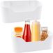 Ibenzoa® Organisateur mural autocollant pour rangement de cuisine et de salle de bain, 2 pièces, blanc