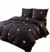 Cotton Market Dekbedovertrek Set 160x200cm Gouden Bloemen