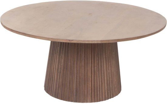 Giga Meubel Salontafel Salvador - Donkerbruin Hout - 80x80x38cm