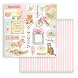 STAMPERIA INTL, KFT SBB853 Scrapbooking Double Face Sheet-Daydream Bear and Accessoires, White, OSFA, 7