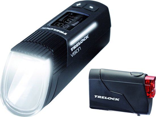 TRELOCK LS 760 I-GO VISION 100 LUX / LS 720 SET - Zwart - Fietsverlichtingsset - USB - 2018