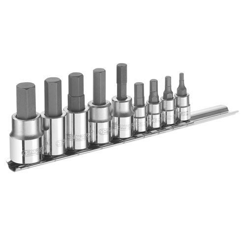 Expert E034802 set steeksleutels met schroefbits 1/4" - 3/8" - 9-delig