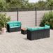 Maison Exclusive - Ensemble de meubles de jardin 6 pièces avec canapé et coussins, noir, en polyrotin