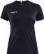 Craft Squad Jersey Solid SS Shirt Dames Sportshirt - Maat M - zwart/wit