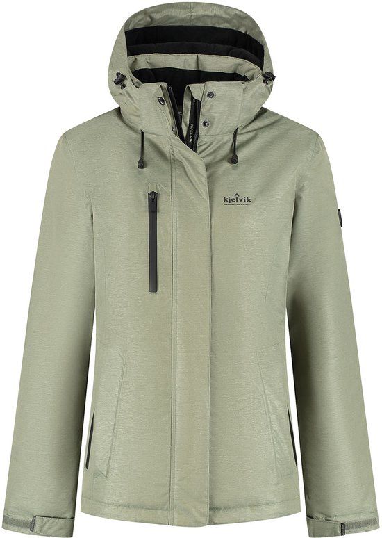 Kjelvik Yrsa Dames Outdoorjas - Green - Maat 40 - Groen - Polyester - Herfst/Winter 2025