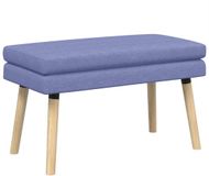 vidaXL - Dubbel-laags - bank - Jeans - Blauw - 80 - x - 40 - x - 47 - cm - Stof