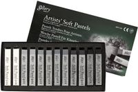 Creativ Company Gallery Soft Pastel Set 10 Mm X 6,5 Cm Grijs 12stuks