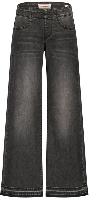 Vingino Bellini Meisjes Jeans 6 Jaar Katoen Elastaan Washed Black