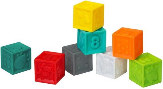 Infantino Squeeze & Stack Blokken - Multicolor - 10 stuks