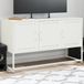 Maison Exclusive - meuble TV, blanc, 100,5 x 39 x 60,5 cm, acier