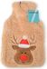 Discountershop Kruik met Liefdevolle Pinguïn Knuffelhoes - Warmwaterkruik voor Baby's - Beige 850 ml