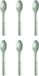 MICHELINO set de 6 couverts réutilisables en plastique, série Alythia, cuillère verte