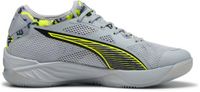 Puma Eliminate Nitro SQD 4 Berlin Indoor Schoenen Unisex Handbal Grijs Fog-Yellow Alert-Puma Black Maat 41