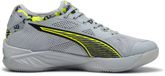 Puma Eliminate Nitro SQD 4 Berlin Indoor Schoenen Unisex Handbal Grijs Fog-Yellow Alert-Puma Black Maat 41