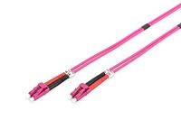 DIGITUS DK-2533-07-4 – Glasvezelkabel OM4 – 7 m – LC naar LC – Duplex Glasvezelkabel – 1/10/40/100 Gbit/s – MM Multimode Glasvezel LAN-Kabel – Vezeltype: 50/125 µ – Paars (Violet)