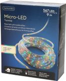 Lumineo Lichtslang - 567 LED lichtjes - Warm Wit - 9 m - 8 Lichtfuncties