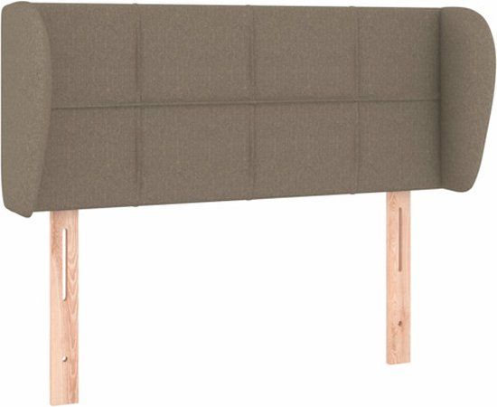 vidaXL Hoofdbord met randen 83x23x78/88 cm stof taupe