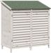 vidaXL Tuinschuur met plat dak wit 106 x 56 x 113,5 cm massief vurenhout