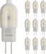 HOFTRONIC G4 LED Lampen 12V - 1,5 Watt 140lm - 2700K Warm wit licht - 10 stuks