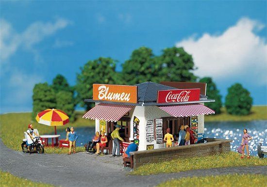 FALLER Verkoopkiosk Modelbouwdecoratie - Schaal H0 - Kunststof
