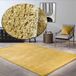 VIMODA Vloerkleed laagpolig, effen, super kwaliteit, ultrazacht, voor woonkamer, kinderkamer, slaapkamer, kleur: geel, afmetingen: 120 x 170 cm