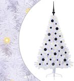 vidaXL Kunstkerstboom met 150 LED Wit 150 cm PVC en Staal